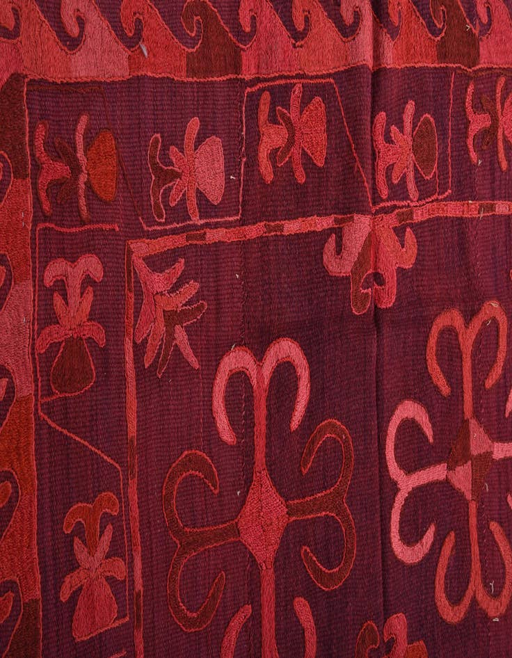 Detail image of  4' 1 x 5' 8  Hand Woven Kilim Suzani Wool Rug