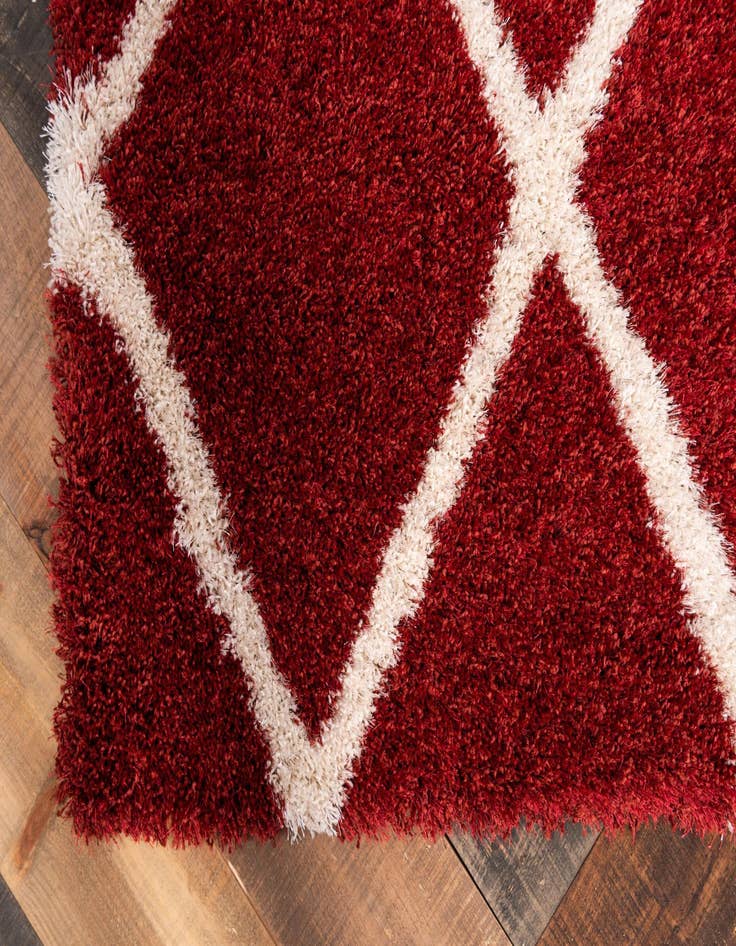 Detail image of 5' x 8' Luxury Trellis Shag Rug