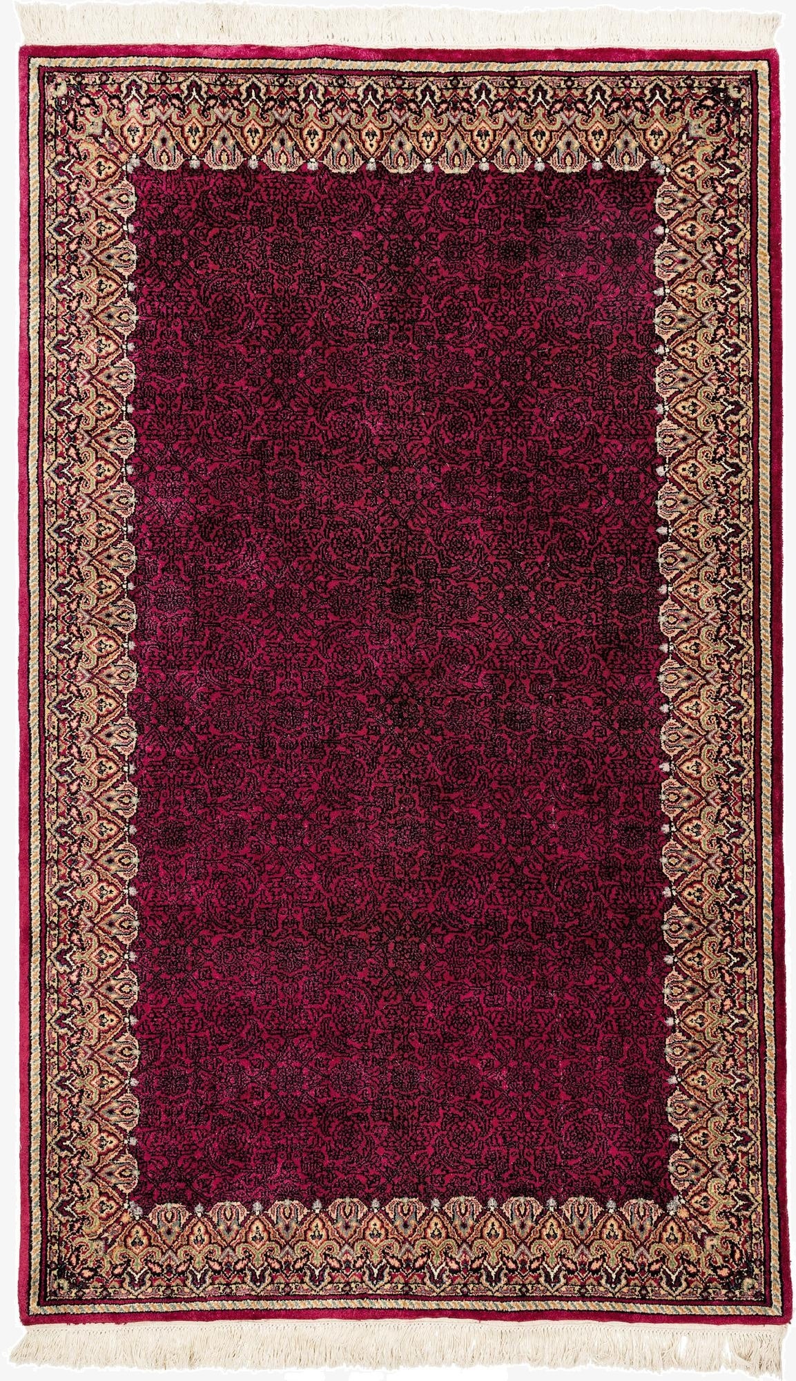  4' x 6' 5  Hand Knotted Mahal Oriental Wool Rug