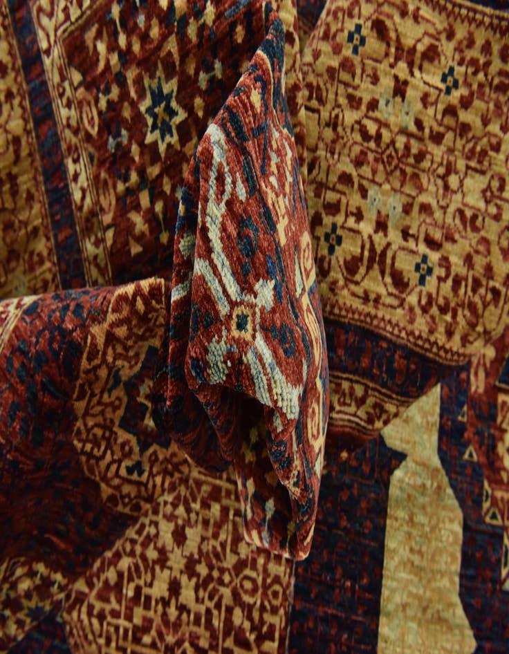 Detail image of  8' x 9' 9  Hand Knotted Mamluk Ziegler Oriental Rug