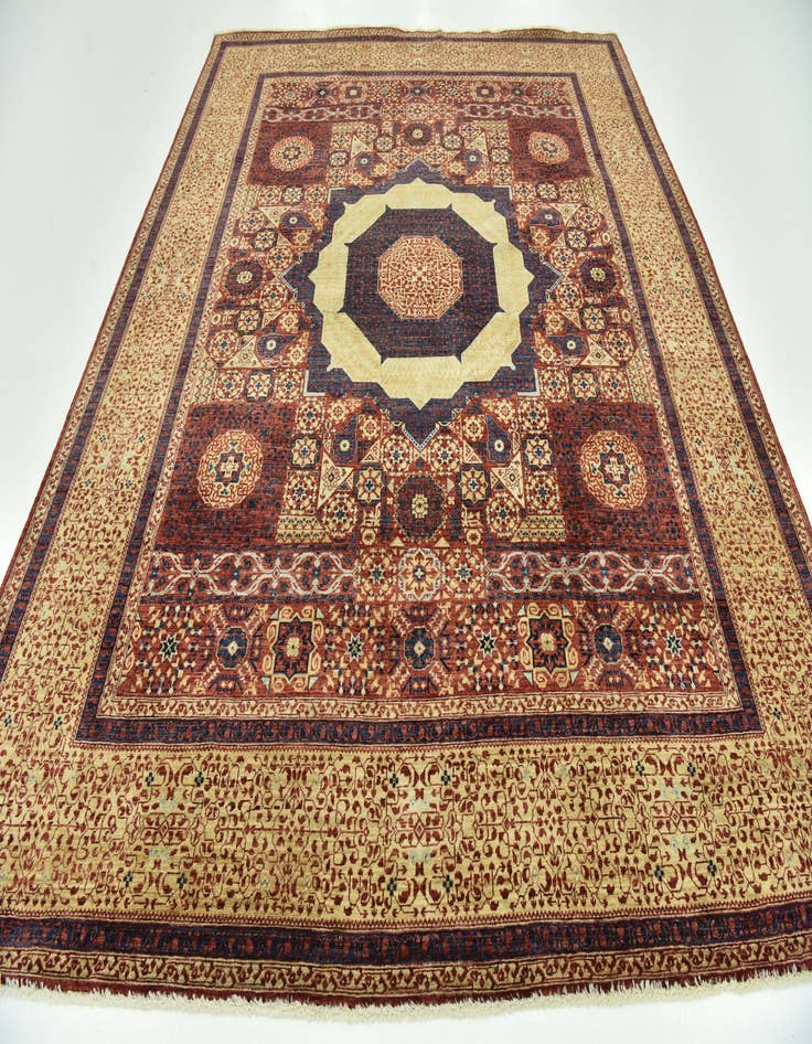 Detail image of  8' x 9' 9  Hand Knotted Mamluk Ziegler Oriental Rug