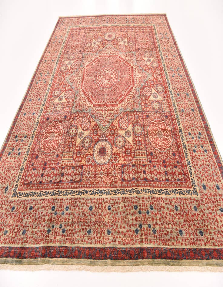 Detail image of  8' 2 x 10' 9  Hand Knotted Mamluk Ziegler Rug