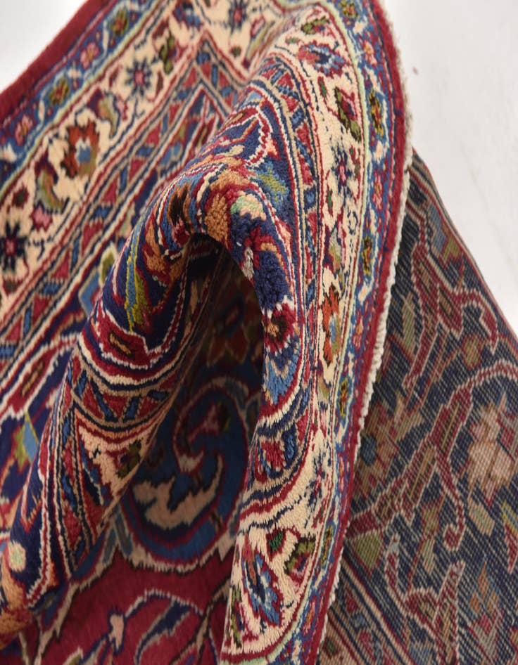 Detail image of  9' 6 x 12' 9  Hand Knotted Mashad Persian Wool Rug