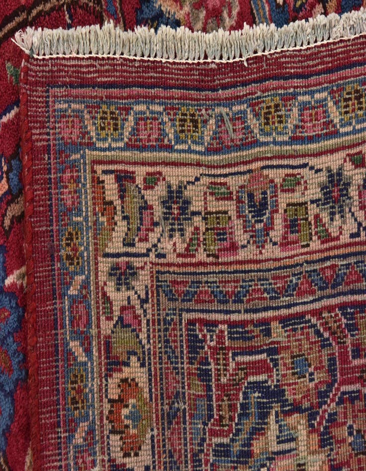 Detail image of  9' 6 x 12' 9  Hand Knotted Mashad Persian Wool Rug
