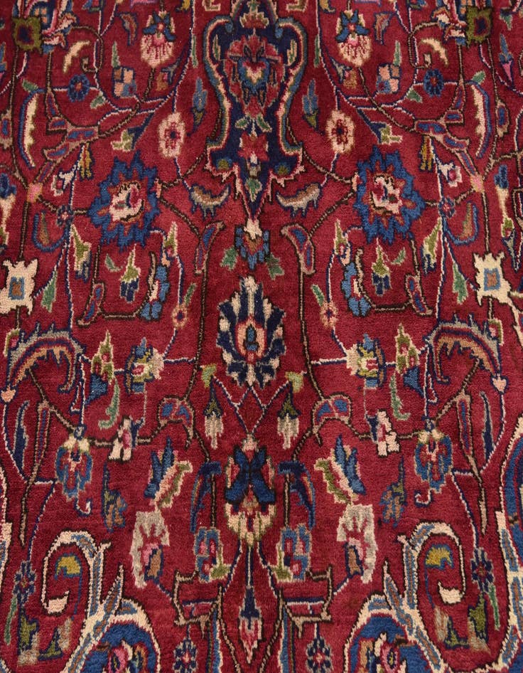 Detail image of  9' 6 x 12' 9  Hand Knotted Mashad Persian Wool Rug