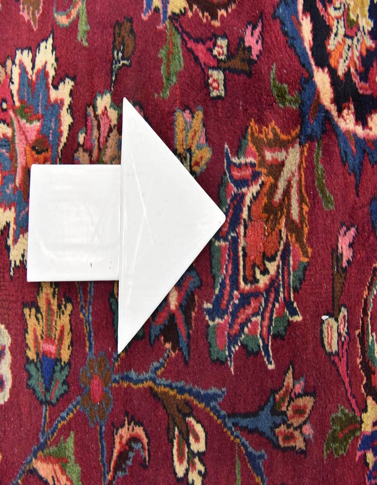 Detail image of  10' x 12' 6  Hand Knotted Mashad Persian Wool Rug