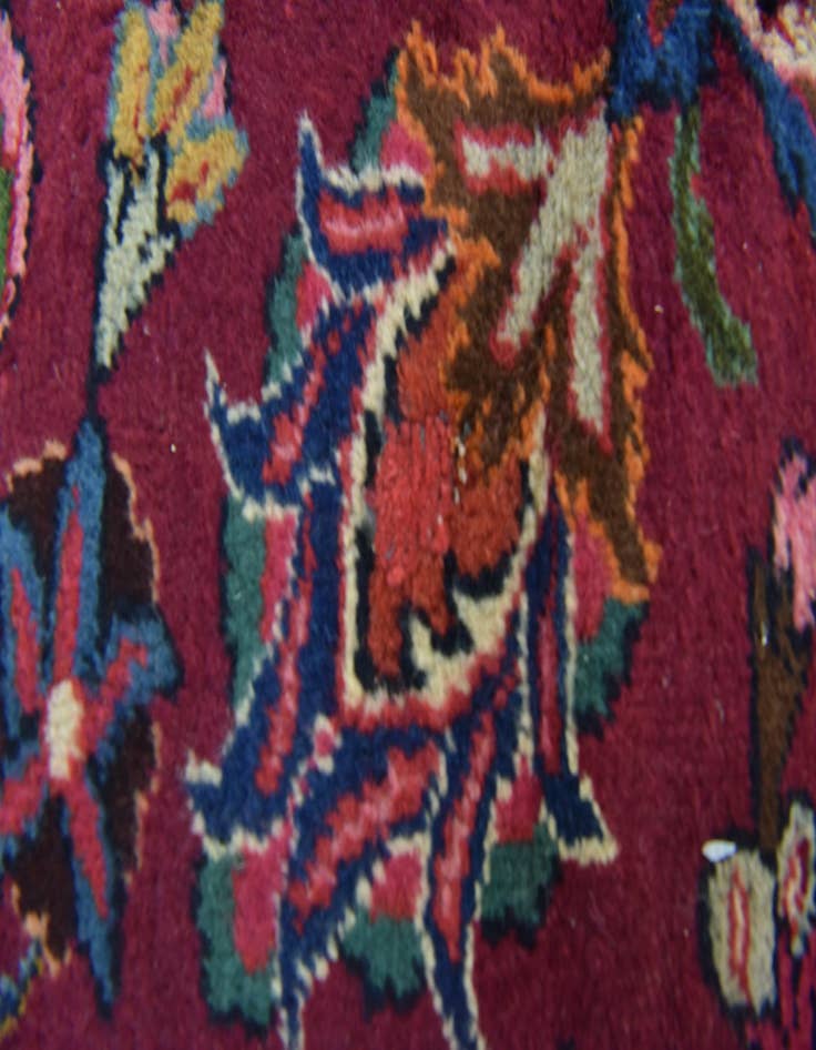 Detail image of  10' x 12' 6  Hand Knotted Mashad Persian Wool Rug