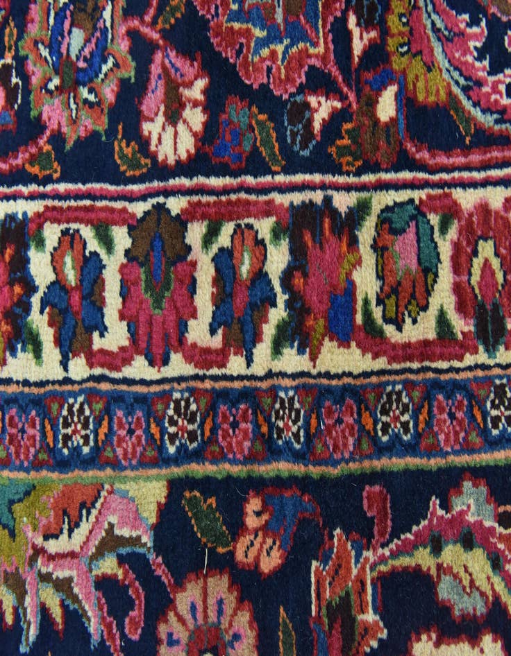 Detail image of  10' x 12' 6  Hand Knotted Mashad Persian Wool Rug