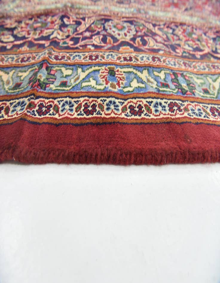 Detail image of  9' 7 x 12' 9  Hand Knotted Mashad Persian Wool Rug