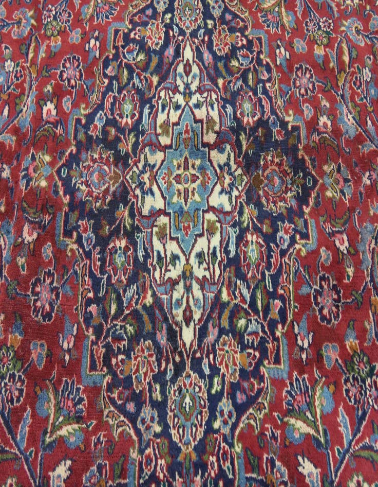 Detail image of  9' 7 x 12' 9  Hand Knotted Mashad Persian Wool Rug
