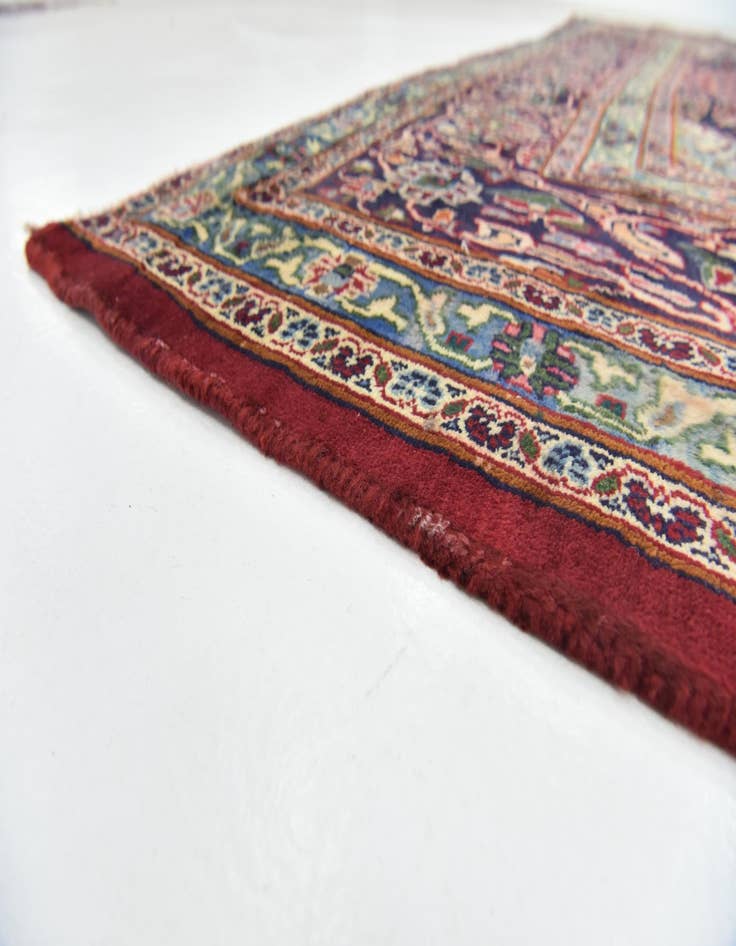 Detail image of  9' 7 x 12' 9  Hand Knotted Mashad Persian Wool Rug