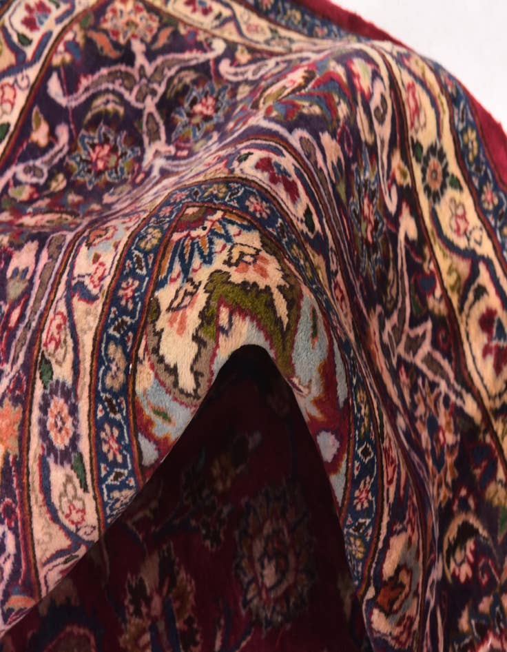 Detail image of 9' 9 x 12' 8 Hand Knotted Mashad Persian Wool Rug