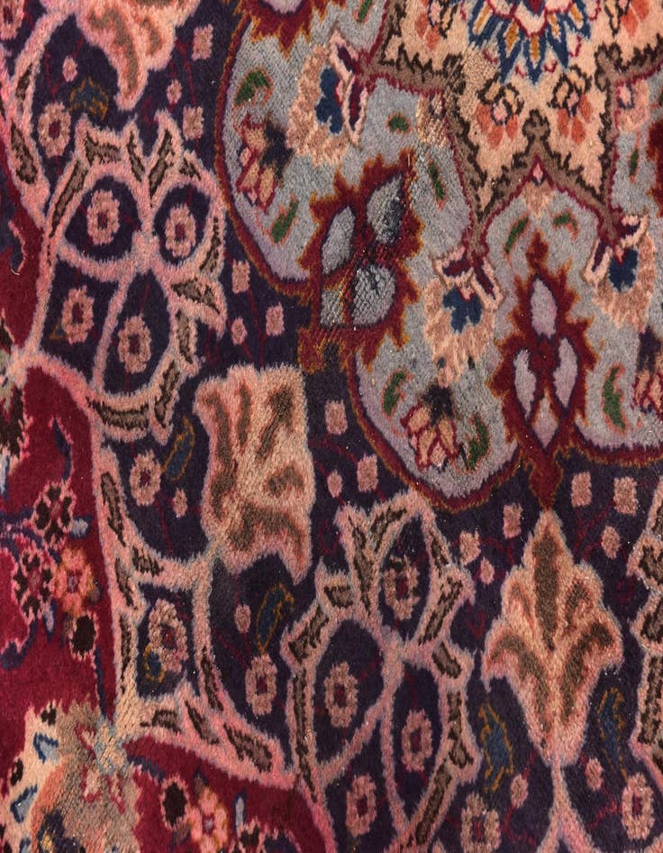 Detail image of 9' 9 x 12' 8 Hand Knotted Mashad Persian Wool Rug