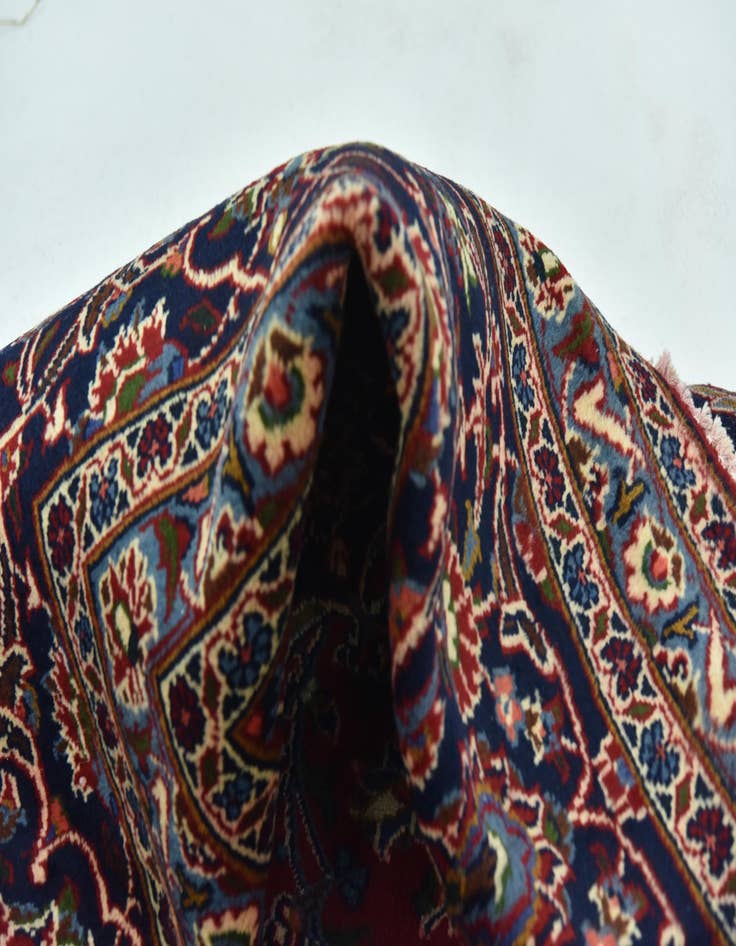 Detail image of  9' 8 x 12' 8  Hand Knotted Mashad Persian Wool Rug