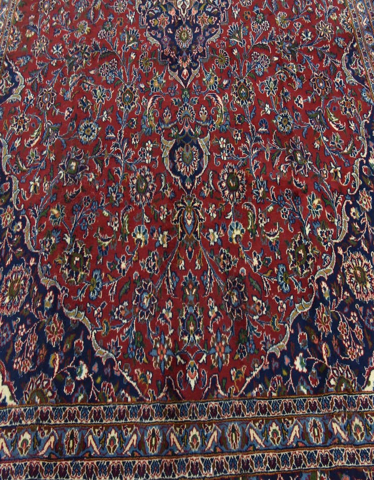 Detail image of  9' 8 x 12' 8  Hand Knotted Mashad Persian Wool Rug