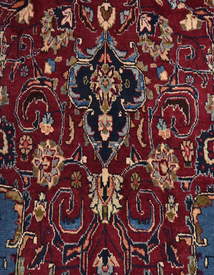 Detail image of  9' 8 x 12' 10  Hand Knotted Mashad Persian Wool Rug