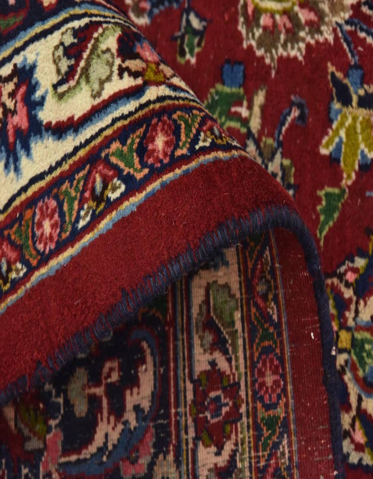 Detail image of  9' 9 x 12' 8  Hand Knotted Mashad Persian Wool Rug