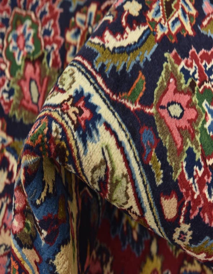 Detail image of  9' 9 x 12' 8  Hand Knotted Mashad Persian Wool Rug