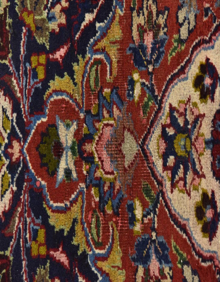 Detail image of  9' 9 x 12' 8  Hand Knotted Mashad Persian Wool Rug