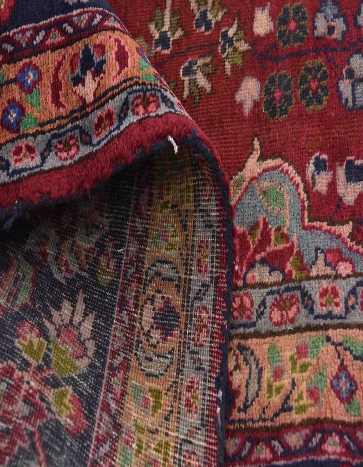 Detail image of  9' 8 x 12' 8  Hand Knotted Mashad Persian Wool Rug