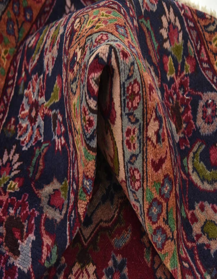 Detail image of  9' 8 x 12' 8  Hand Knotted Mashad Persian Wool Rug