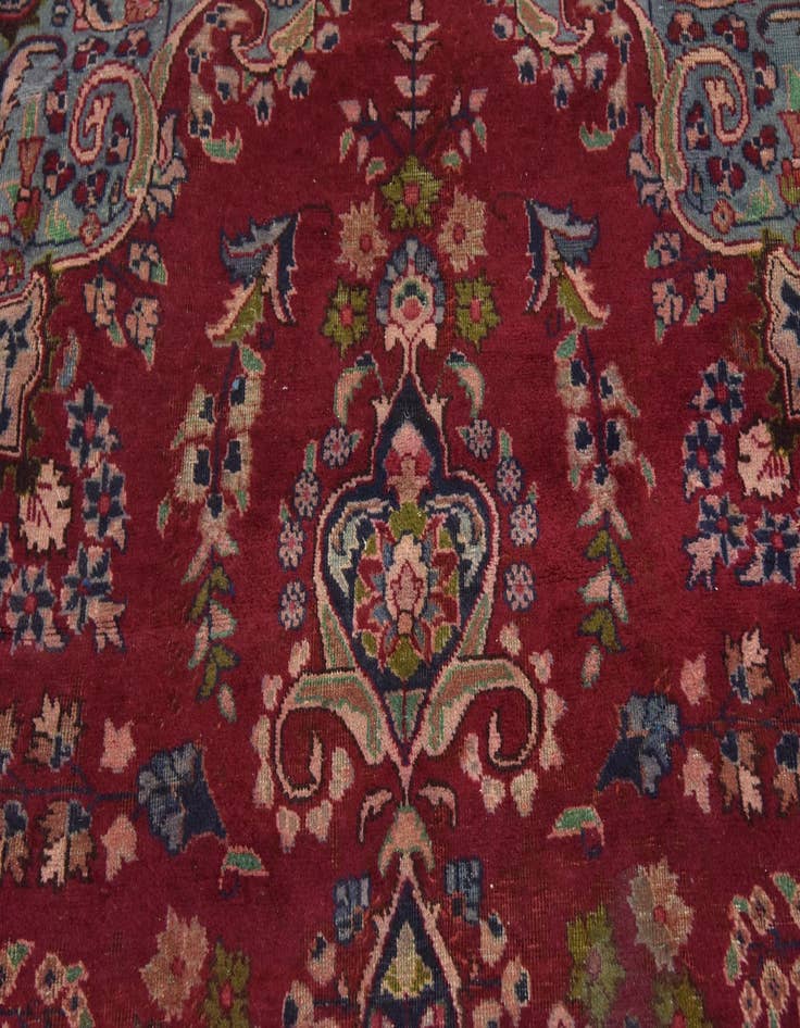 Detail image of  9' 8 x 12' 8  Hand Knotted Mashad Persian Wool Rug