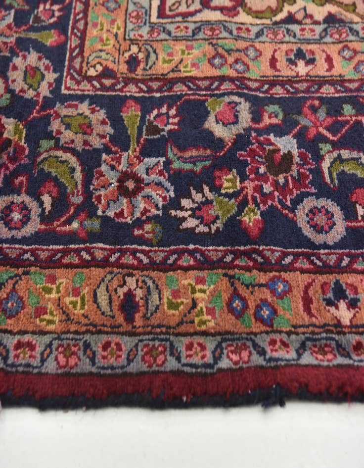 Detail image of  9' 8 x 12' 8  Hand Knotted Mashad Persian Wool Rug