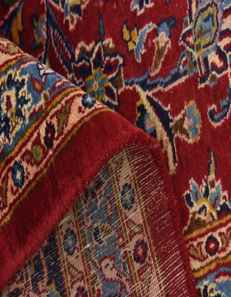Detail image of  9' 8 x 13'  Hand Knotted Mashad Persian Wool Rug