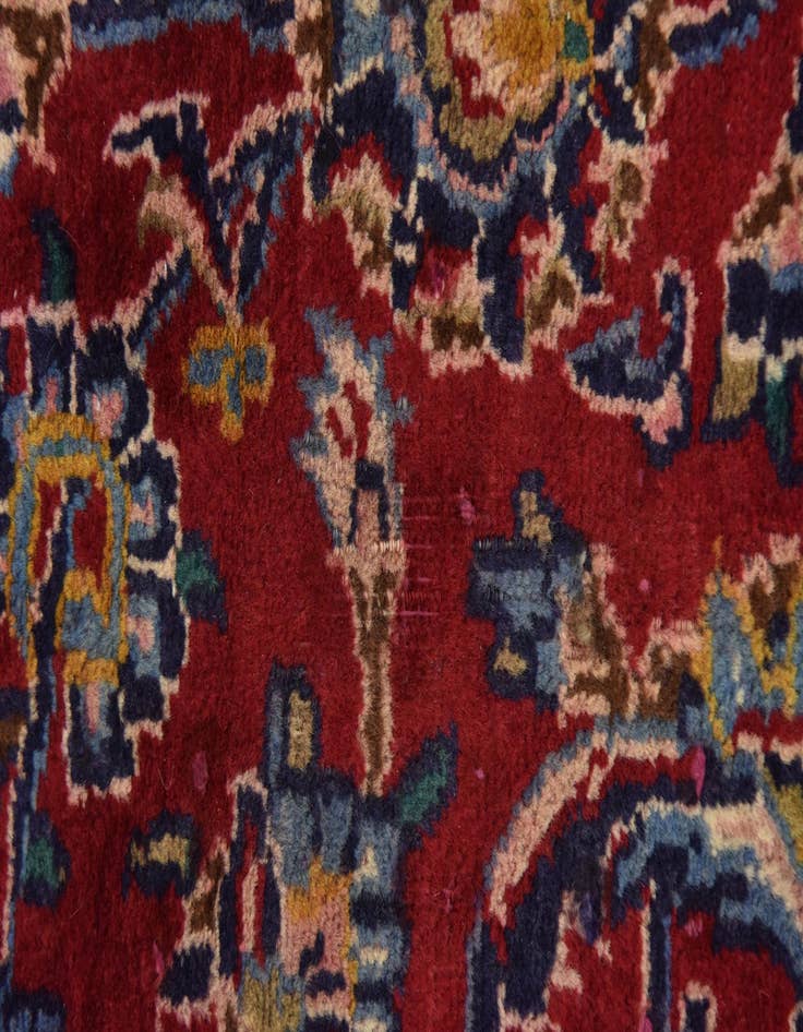 Detail image of  9' 8 x 13'  Hand Knotted Mashad Persian Wool Rug