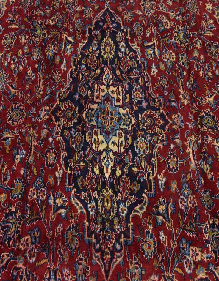 Detail image of  9' 8 x 13'  Hand Knotted Mashad Persian Wool Rug