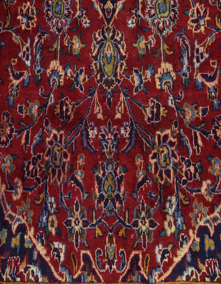 Detail image of  9' 8 x 13'  Hand Knotted Mashad Persian Wool Rug
