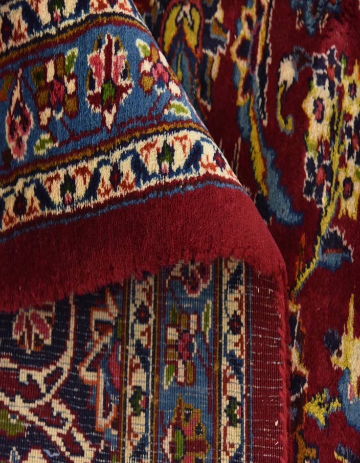 Detail image of  9' 7 x 13' 4  Hand Knotted Mashad Persian Wool Rug