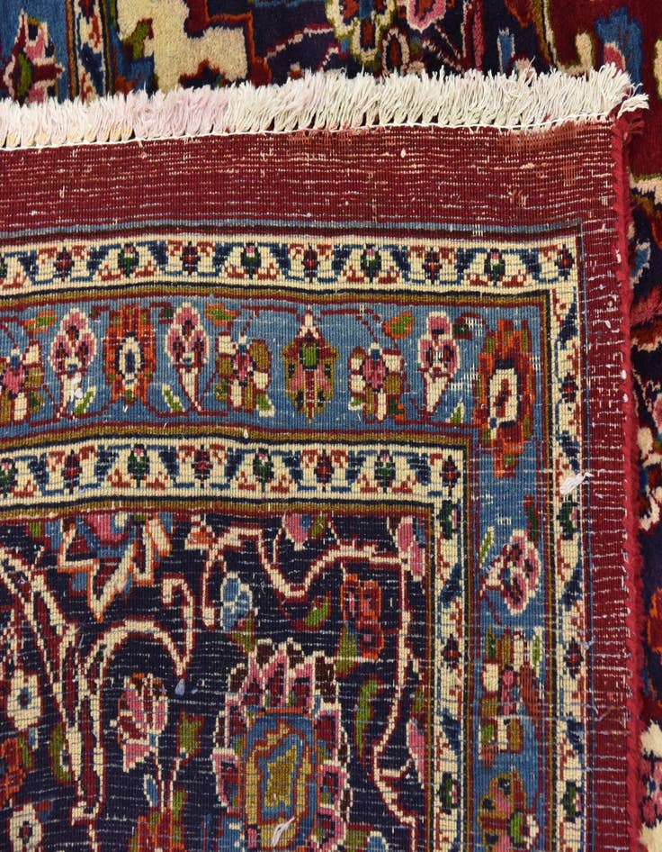 Detail image of  9' 7 x 13' 4  Hand Knotted Mashad Persian Wool Rug