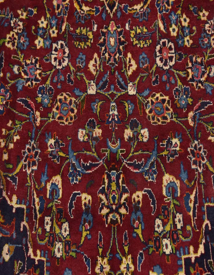 Detail image of  9' 7 x 13' 4  Hand Knotted Mashad Persian Wool Rug