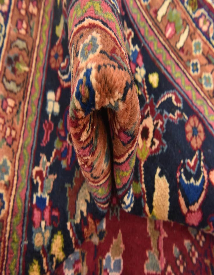 Detail image of  9' 9 x 13'  Hand Knotted Mashad Persian Wool Rug