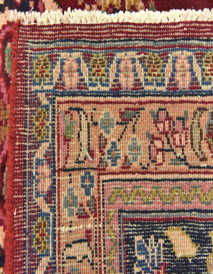 Detail image of  9' 9 x 13'  Hand Knotted Mashad Persian Wool Rug