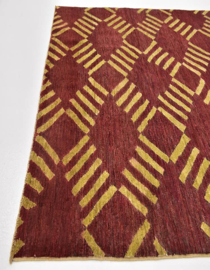 Detail image of  5' x 6' 5  Hand Knotted Modern Ziegler Rug