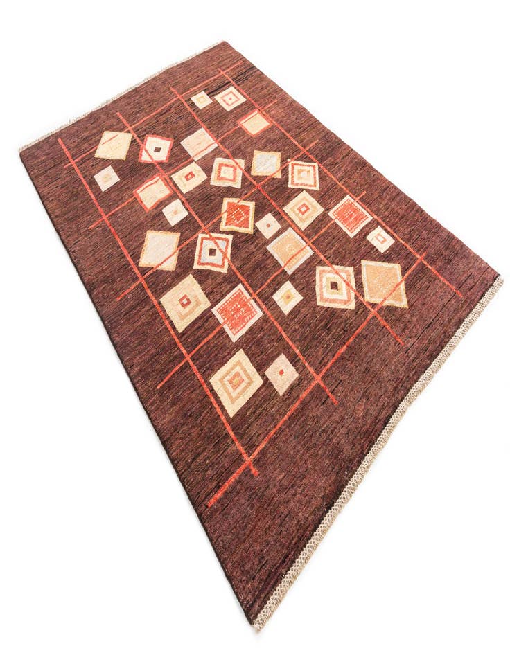 Detail image of  5' 1 x 7' 3  Hand Knotted Modern Ziegler Wool Rug