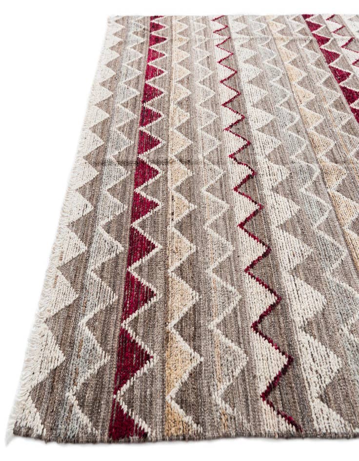 Detail image of  6' 6 x 10' 3  Hand Knotted Modern Ziegler Wool Rug