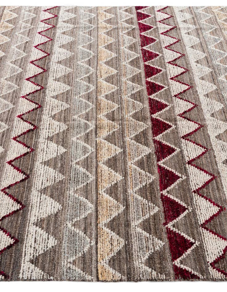 Detail image of  6' 6 x 10' 3  Hand Knotted Modern Ziegler Wool Rug