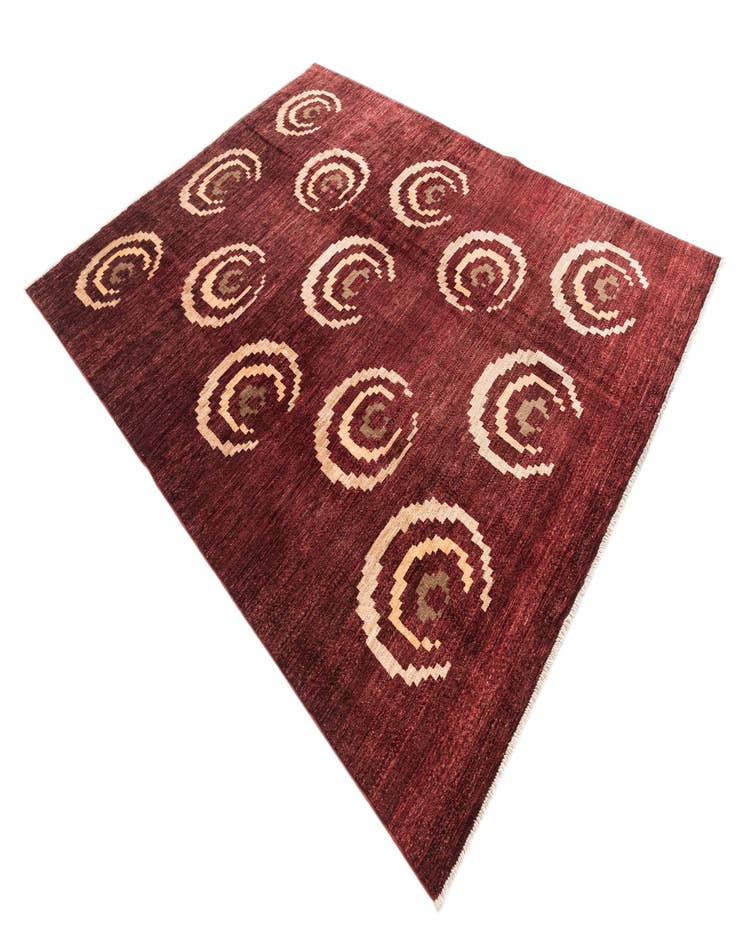 Detail image of  6' 5 x 8' 3  Hand Knotted Modern Ziegler Rug