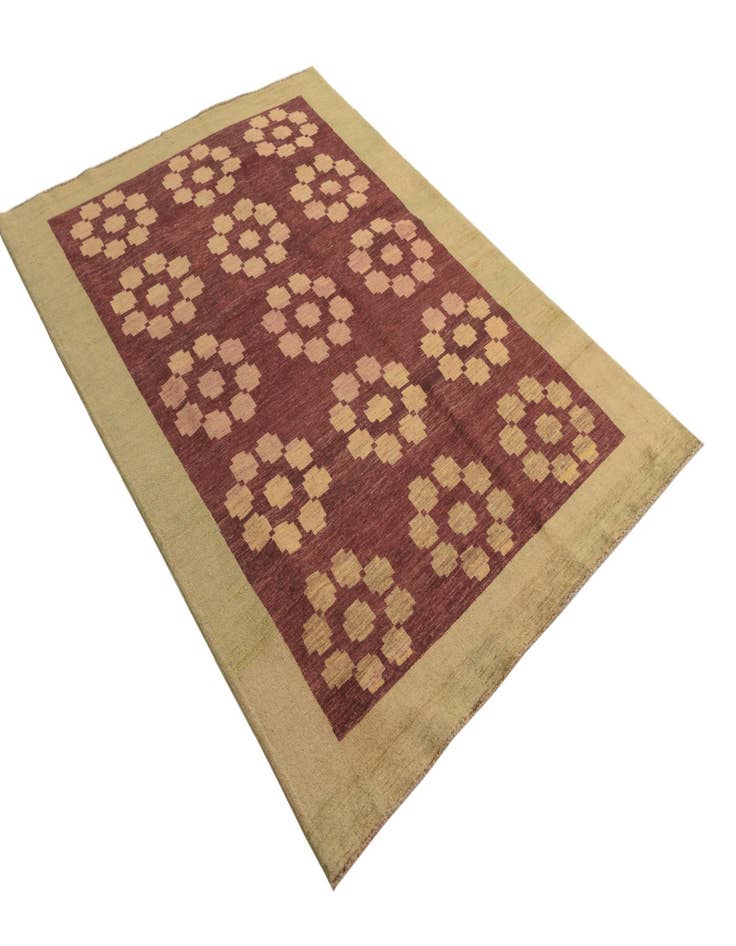 Detail image of  5' 5 x 7' 10  Hand Knotted Modern Ziegler Rug