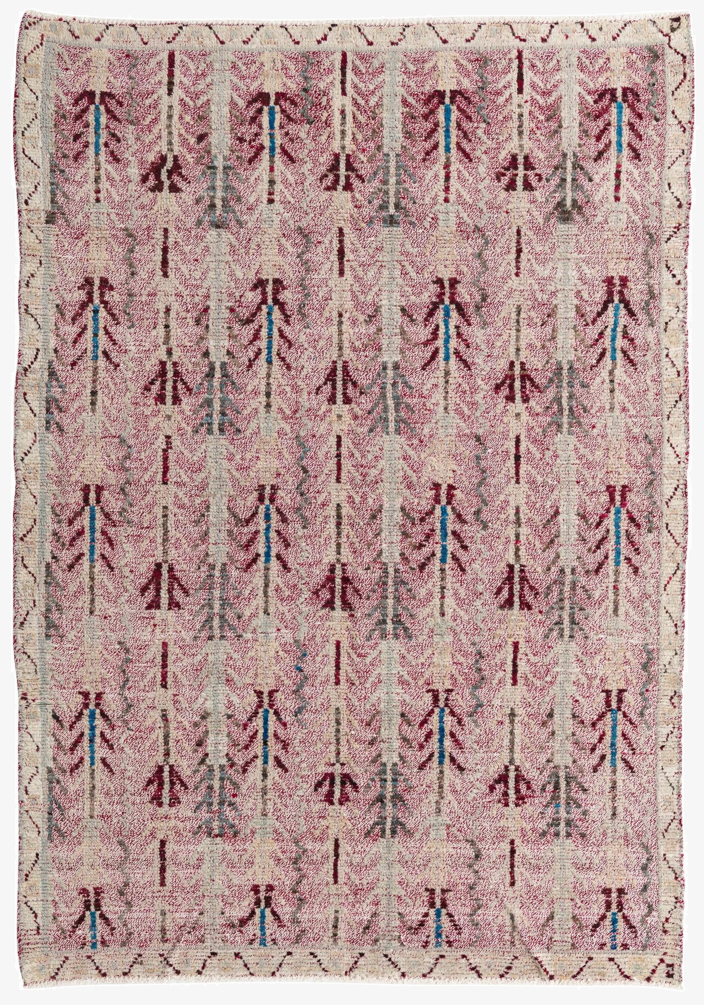  5' 7 x 8'  Hand Knotted Modern Ziegler Wool Rug