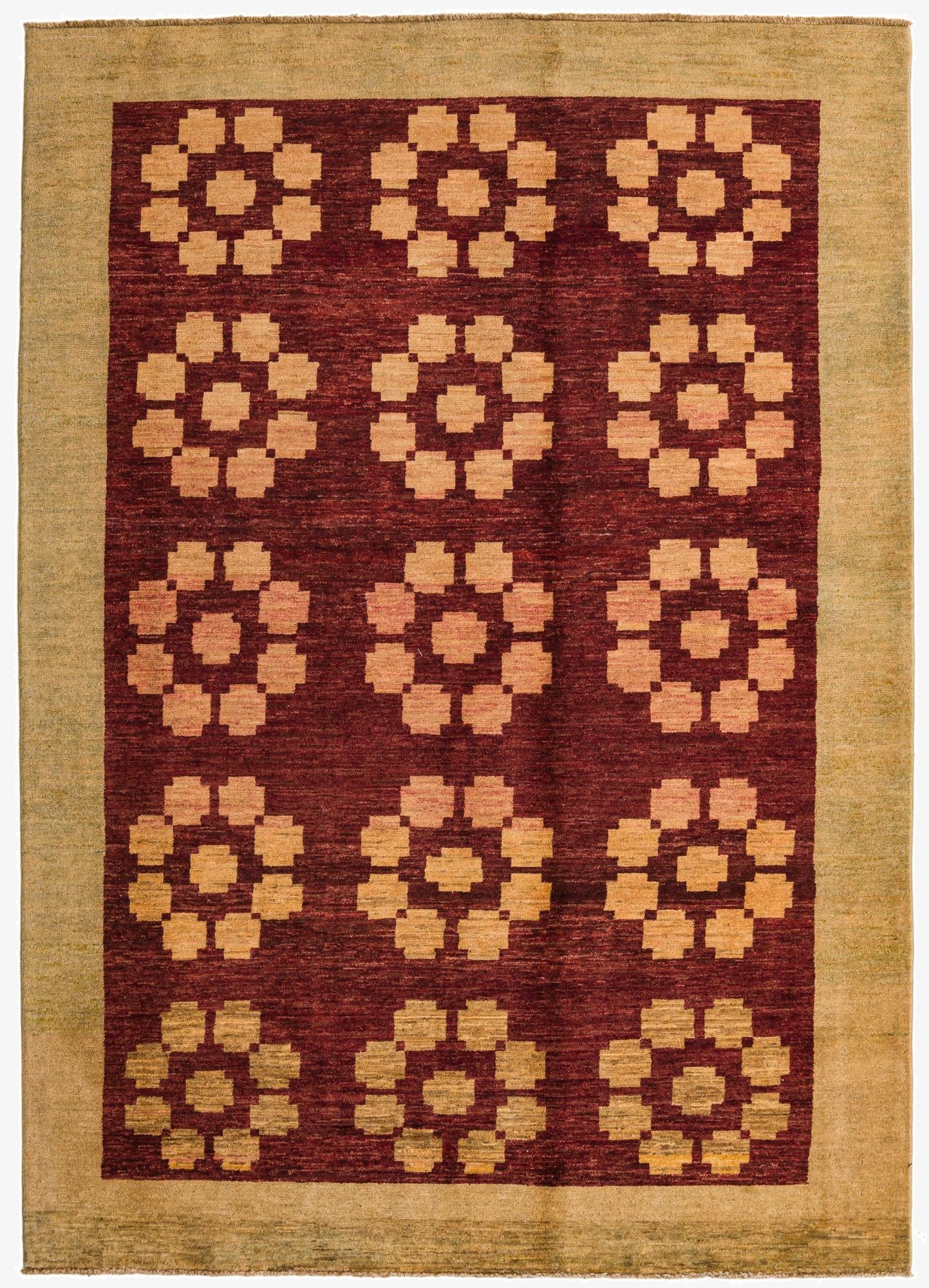  5' 5 x 7' 10  Hand Knotted Modern Ziegler Rug