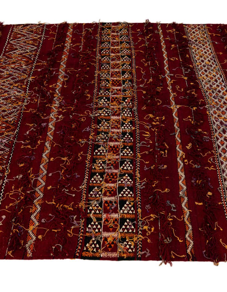 Detail image of  5' 4 x 9' 9  Hand Woven Moroccan Wool Rug