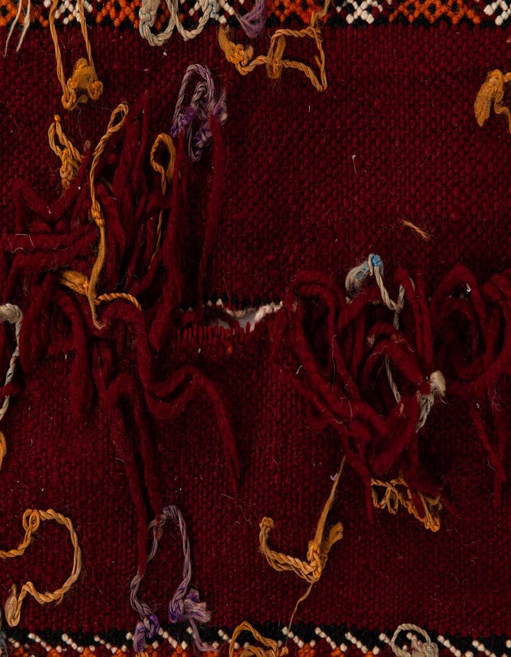 Detail image of  5' 4 x 9' 9  Hand Woven Moroccan Wool Rug