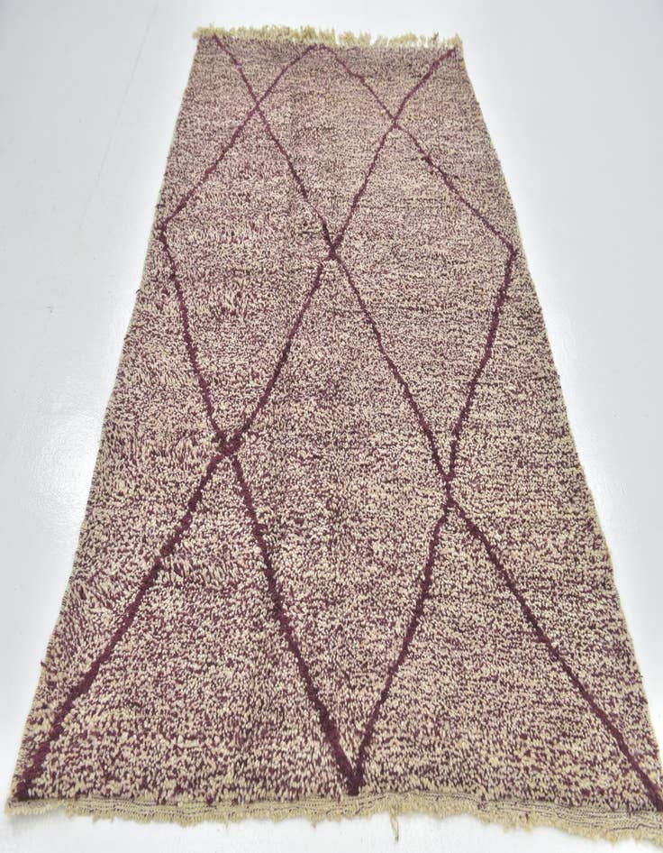 Detail image of  5' x 8'  Hand Knotted Moroccan Wool Rug