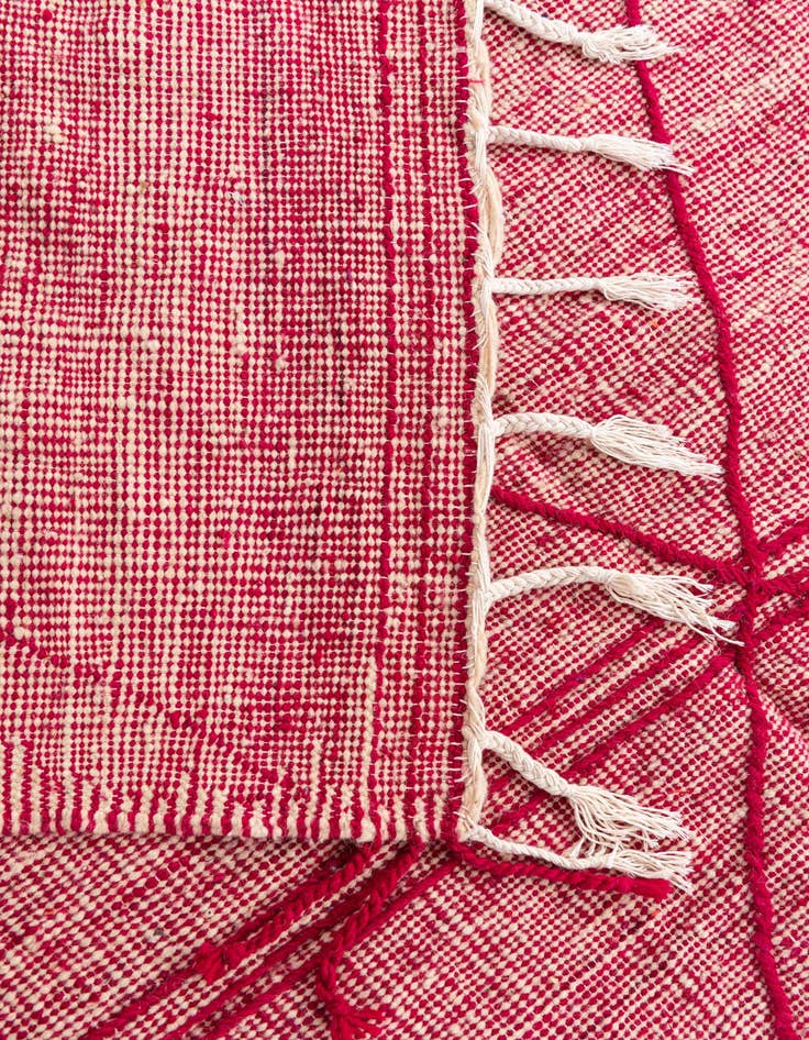 Detail image of  6' 7 x 10' 2  Hand Knotted Moroccan Wool Rug