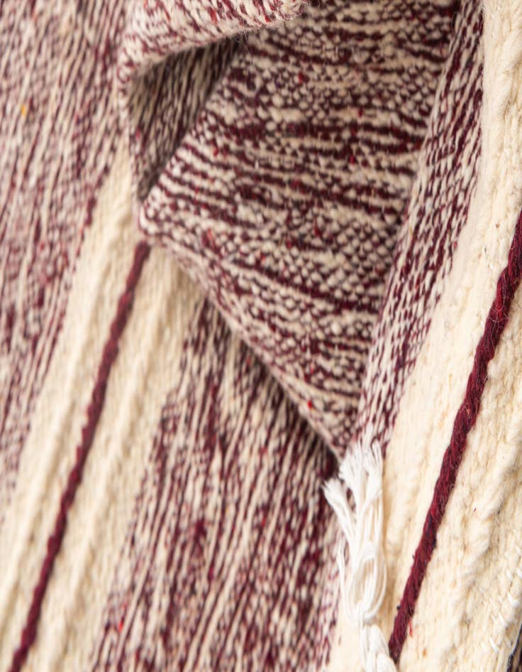 Detail image of  6' 6 x 10'  Hand Knotted Moroccan Wool Rug