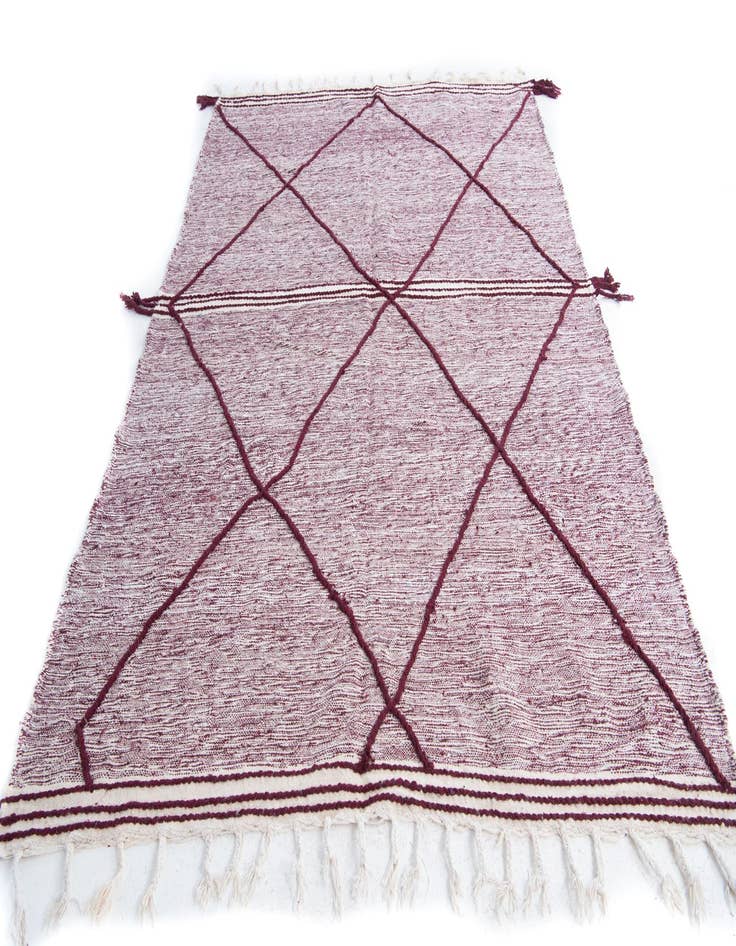 Detail image of  6' 6 x 9' 4  Hand Knotted Moroccan Wool Rug